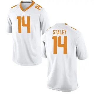 Game Men's Braylon Staley Tennessee Volunteers Nike College Jersey - White