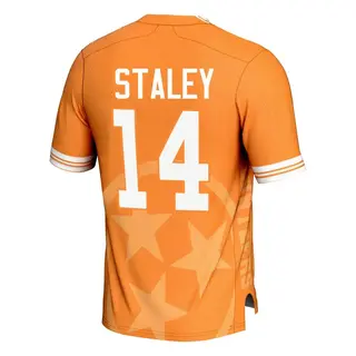 Game Men's Braylon Staley Tennessee Volunteers Replica Icon Print Football Jersey - Orange