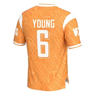 Game Men's Byron Young Tennessee Volunteers Replica Highlight Print Football Jersey - Orange