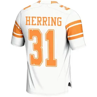 Game Men's Caleb Herring Tennessee Volunteers Replica 2nd Football Jersey - White