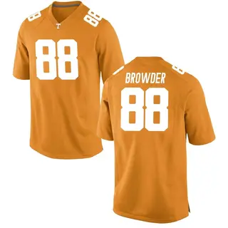 Game Men's Charlie Browder Tennessee Volunteers Nike College Jersey - Orange