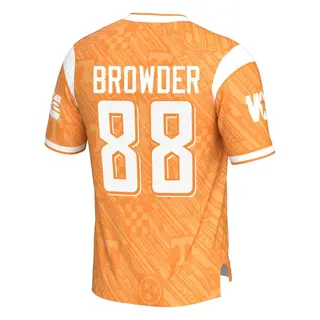 Game Men's Charlie Browder Tennessee Volunteers Replica Highlight Print Football Jersey - Orange