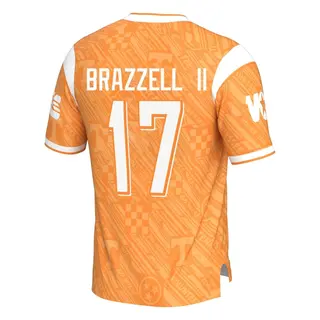Game Men's Chris Brazzell II Tennessee Volunteers Replica Highlight Print Football Jersey - Orange
