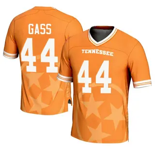 Game Men's Christian Gass Tennessee Volunteers Replica Icon Print Football Jersey - Orange