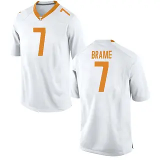 Game Men's Dasaahn Brame Tennessee Volunteers Nike College Jersey - White