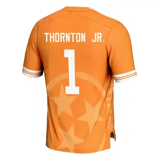 Game Men's Dont'e Thornton Jr. Tennessee Volunteers Replica Icon Print Football Jersey - Orange