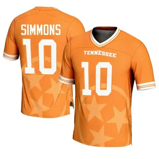 Game Men's Elijah Simmons Tennessee Volunteers Replica Icon Print Football Jersey - Orange