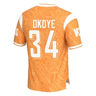 Game Men's Emmanuel Okoye Tennessee Volunteers Replica Highlight Print Football Jersey - Orange