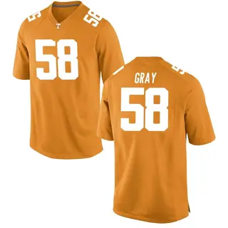 Game Men's Herb Gray Tennessee Volunteers Nike College Jersey - Orange