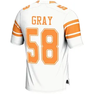 Game Men's Herb Gray Tennessee Volunteers Replica 2nd Football Jersey - White