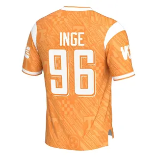 Game Men's Isaiah Inge Tennessee Volunteers Replica Highlight Print Football Jersey - Orange