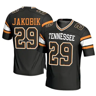 Game Men's Jack-Henry Jakobik Tennessee Volunteers Replica Football Jersey - Black
