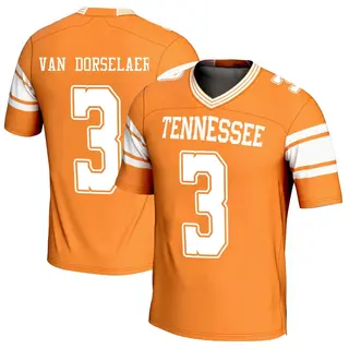 Game Men's Jack Van Dorselaer Tennessee Volunteers Replica Football Jersey - Orange
