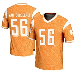 Game Men's Jack Van Dorselaer Tennessee Volunteers Replica Highlight Print Football Jersey - Orange