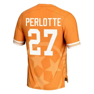 Game Men's Jadon Perlotte Tennessee Volunteers Replica Icon Print Football Jersey - Orange