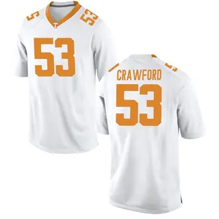 Game Men's Jeremiah Crawford Tennessee Volunteers Nike College Jersey - White