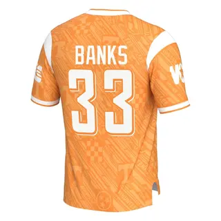 Game Men's Jeremy Banks Tennessee Volunteers Replica Highlight Print Football Jersey - Orange