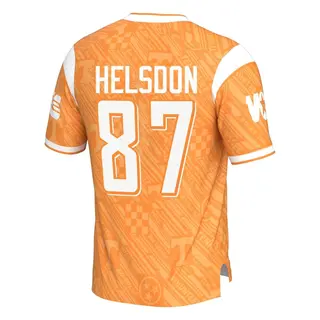 Game Men's Joshua Helsdon Tennessee Volunteers Replica Highlight Print Football Jersey - Orange
