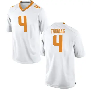 Game Men's Jourdan Thomas Tennessee Volunteers Nike College Jersey - White