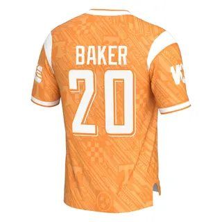 Game Men's Justin Baker Tennessee Volunteers Replica Highlight Print Football Jersey - Orange
