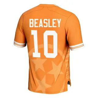 Game Men's Kaleb Beasley Tennessee Volunteers Replica Icon Print Football Jersey - Orange
