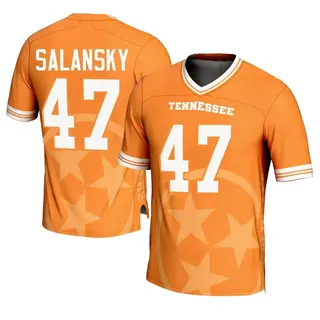 Game Men's Matthew Salansky Tennessee Volunteers Replica Icon Print Football Jersey - Orange
