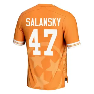 Game Men's Matthew Salansky Tennessee Volunteers Replica Icon Print Football Jersey - Orange