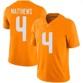 Game Men's Mike Matthews Tennessee Volunteers Nike Football Jersey - Orange