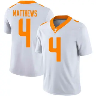 Game Men's Mike Matthews Tennessee Volunteers Nike Football Jersey - White