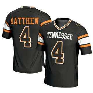 Game Men's Mike Matthews Tennessee Volunteers Replica Football Jersey - Black