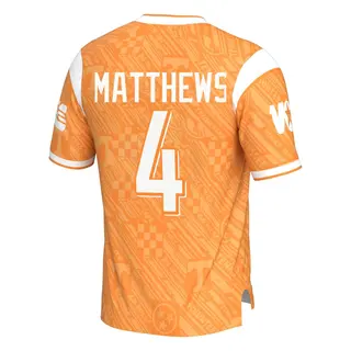 Game Men's Mike Matthews Tennessee Volunteers Replica Highlight Print Football Jersey - Orange