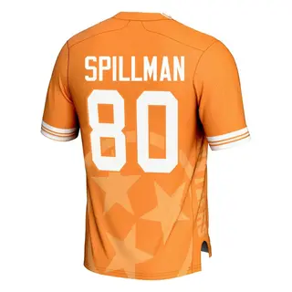 Game Men's Nate Spillman Tennessee Volunteers Replica Icon Print Football Jersey - Orange