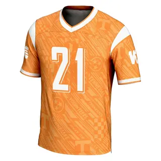 Game Men's Navy Shuler Tennessee Volunteers Replica Highlight Print Football Jersey - Orange