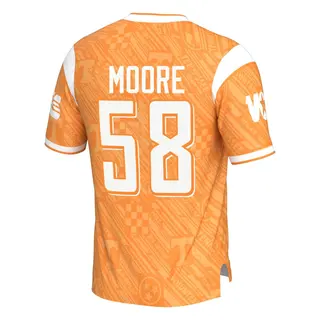 Game Men's Nic Moore Tennessee Volunteers Replica Highlight Print Football Jersey - Orange