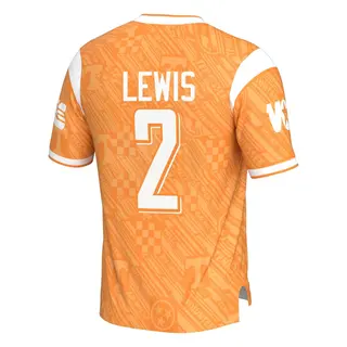 Game Men's Peyton Lewis Tennessee Volunteers Replica Highlight Print Football Jersey - Orange