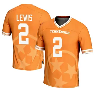 Game Men's Peyton Lewis Tennessee Volunteers Replica Icon Print Football Jersey - Orange