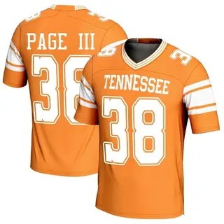 Game Men's Solon Page III Tennessee Volunteers Replica Football Jersey - Orange