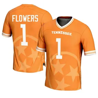 Game Men's Trevon Flowers Tennessee Volunteers Replica Icon Print Football Jersey - Orange