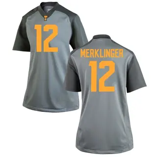 Game Women's Jake Merklinger Tennessee Volunteers Nike College Jersey - Gray