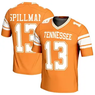 Game Youth Edwin Spillman Tennessee Volunteers Replica Football Jersey - Orange