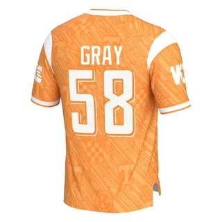Game Youth Herb Gray Tennessee Volunteers Replica Highlight Print Football Jersey - Orange
