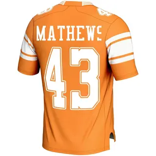 Game Youth Jackson Mathews Tennessee Volunteers Replica Football Jersey - Orange