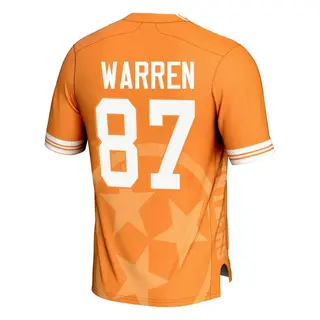 Game Youth Jacob Warren Tennessee Volunteers Replica Icon Print Football Jersey - Orange