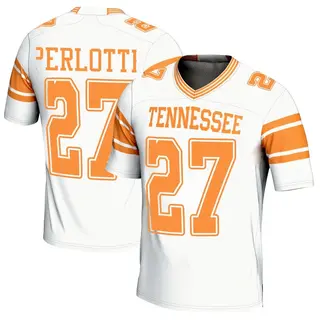 Game Youth Jadon Perlotte Tennessee Volunteers Replica 2nd Football Jersey - White