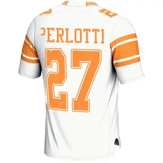 Game Youth Jadon Perlotte Tennessee Volunteers Replica 2nd Football Jersey - White