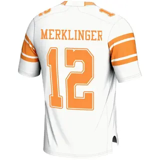 Game Youth Jake Merklinger Tennessee Volunteers Replica 2nd Football Jersey - White