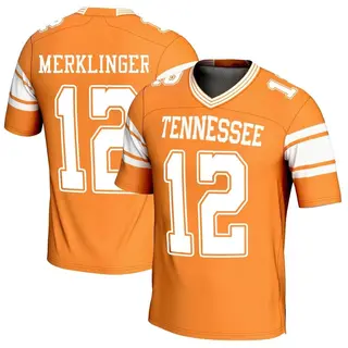 Game Youth Jake Merklinger Tennessee Volunteers Replica Football Jersey - Orange