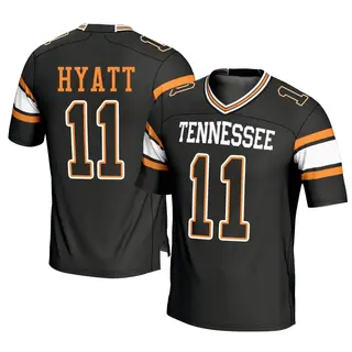 Game Youth Jalin Hyatt Tennessee Volunteers Replica Football Jersey - Black