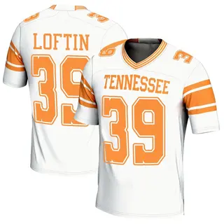 Game Youth Jayden Loftin Tennessee Volunteers Replica 2nd Football Jersey - White