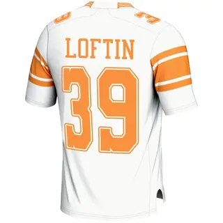 Game Youth Jayden Loftin Tennessee Volunteers Replica 2nd Football Jersey - White